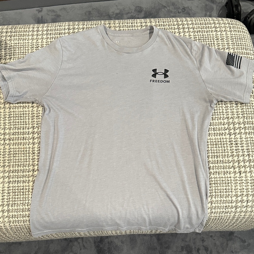 Under Armour Light Gray Freedom Tee